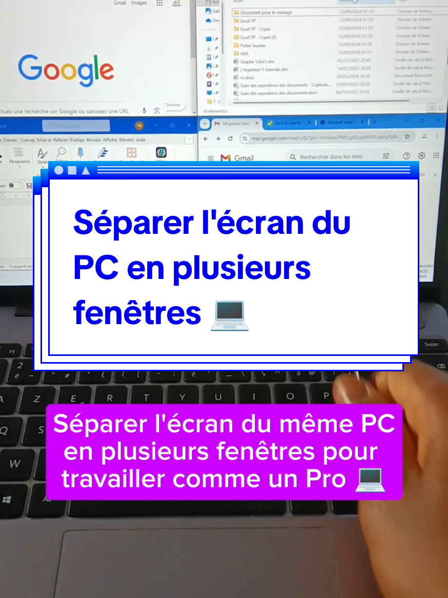 Partager l'écran de ton OC en plusieurs fenêtres #computer #viral #keyboard #fyp #pourtoii 