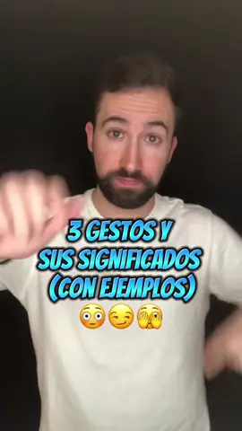 3 Gestos y sus Significados 😒 ¿Viste Alguno? El lenguaje no verbal debe leerse fijándose en el conjunto de gestos y no en uno solo, ya que un movimiento aislado puede llevar a interpretaciones equivocadas. También es importante tener en cuenta el contexto y la forma de ser de la persona, porque lo que en alguien puede ser un signo de incomodidad en otro puede ser simplemente una costumbre. Solo cuando todo encaja con lo que se dice y con la situación se puede hacer una lectura más cercana a la realidad. #lenguajenoverbal #lenguajecorporal #comunicaciónnoverbal #gestos #datosinteresantes 