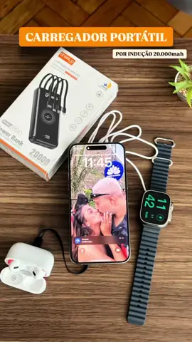 🛍️ Carregador Power Bank Portátil de Celular 20000mah Universal Saída 4 Cabos. 🔥De R$44,98 LINk NO COMENTÁRIOS 🤩👇🏼  #acadinhosshopee #achadinhos #virall #fpyyy #carregadordeiphone 