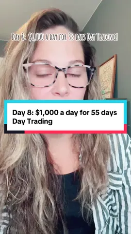 Day 8: Day Trading with a goal of $1,000 a day for 55 days! #daytrader #daytradingforbeginners #futurestrading #daytraderlife  @arin.momentum.trades 