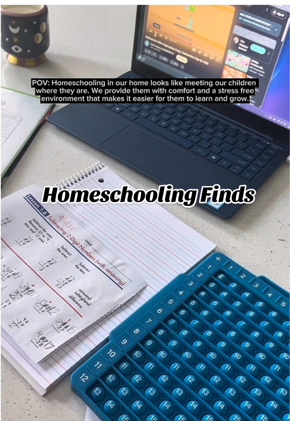 I hate to see him down and frustrated. I had to reassure him and let him know that it is okay. This math fidget helped him so much.  #fyp #mathfidget #teacher #homeschoolmom #learning 