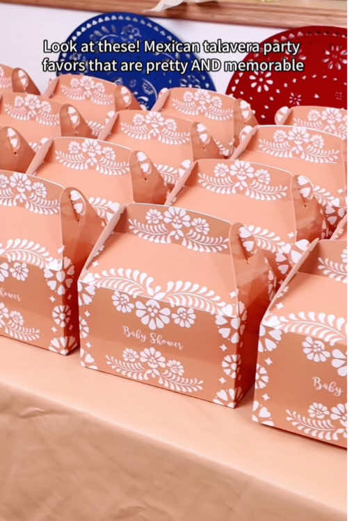 Found these gems while prepping my baby shower! Talavera style is perfect for sharing joy, right? #partyfavors #favors #giftbox #talavera #babyshower #babyshowerideas #baptism #bautizo #cielitolindo #fiestas #fiestamexicana #parati #partytheme #DIY #mexicantiktoks