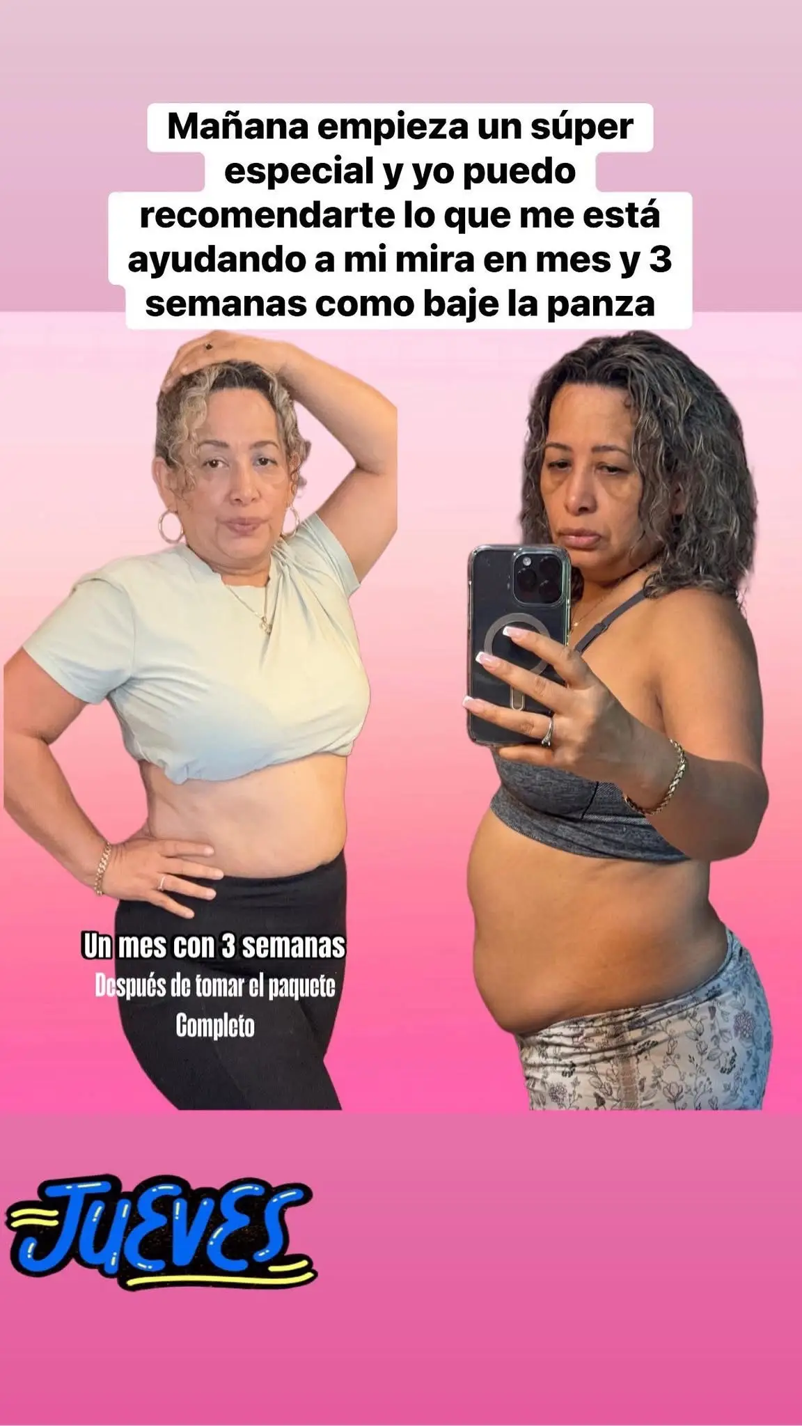 🌸✨ Mi propio testimonio, antes y después ✨🌸 El 18 de julio comencé un cambio importante en mi salud y hoy, 11 de septiembre, puedo decirte que estoy ¡impactada con los resultados! 😍 👉 He bajado muchísima grasa visceral del abdomen. 👉 Mi estómago está desinflamado. 👉 He reducido los rollitos de la espalda. 👉 Me siento más liviana, con energía y duermo mejor. 👉 En solo 1 mes y 3 semanas logré equilibrar mi cuerpo y mi grasa. Todo esto lo he conseguido con mi paquete completo: 💜 Happy juice  🔥 Quemadoras de grasa 🥗 Receteo 🌱 Restore Este combo ha sido mi aliado para limpiar mi cuerpo, desinflamar mi hígado y transformar mi bienestar. 💌 Mañana tengo un súper especial en este paquete, así que si quieres ser la próxima protagonista de tu propio testimonio, mándame un mensaje y yo te ayudo a empezar. Yo misma estoy feliz y sorprendida con mi cambio 💜✨ y sé que tú también lo puedes lograr. #pierdepesonatural #Bienestar #TransformaciónReal #reduceinflamcionabdominal  #viraltiktok 