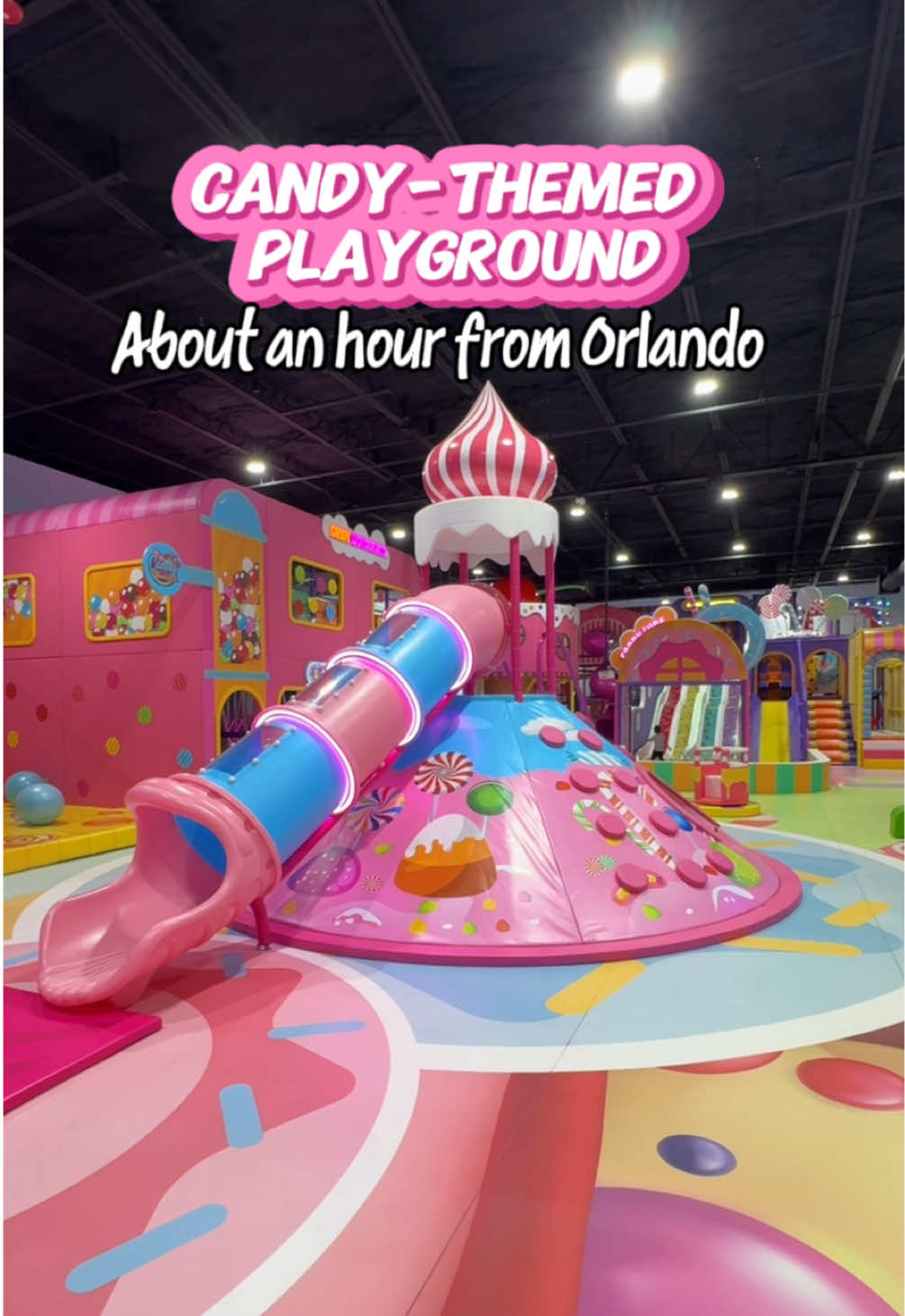 🍬 CANDY-THEMED INDOOR PLAYGROUND🍭 in Palm Bay, FL ANDDDD Orlando is expected to get a NEW 13,000 sq ft Candy Wonderland in Spring/Summer 2026! 👀 Candy Wonderland is a HUGE: 🧗 climbing walls 🏀 basketball arena  🥷 Ninja warrior course  🛝 soooo many slides  🧁 two sprinkle ball pits (for the older kids and in the younger kids area)  🍦large jungle gym set up, that will leave you feeling like there’s no end! 🏢 a candyland city, with a fire station, hospital, and more! 🚒🏥 👶🏻 there’s even a sectioned off space for the littles 🎉 there’s 3 party rooms for festivities  🎟️ RESERVATIONS are required  💻 Buy admission online at www.candywonderland.com for the PALM BAY location  @candywonderlandforkids  📍4700 Babcock St. NE, Suite 14, Palm Bay FL 32905 ⏱️ Hours: Monday through Thursday 9 am to 7 pm, Friday through Sunday 9 am to 9 pm #orlandoblogger #orlando #orlandoflorida #visitorlando #orlandodoesntsuck          