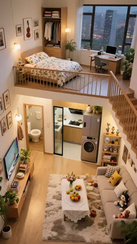 Tiny bedroom unique scenery #aestheticroomdecor #bedroomdecor #designideas #aesthetic #homedecor 