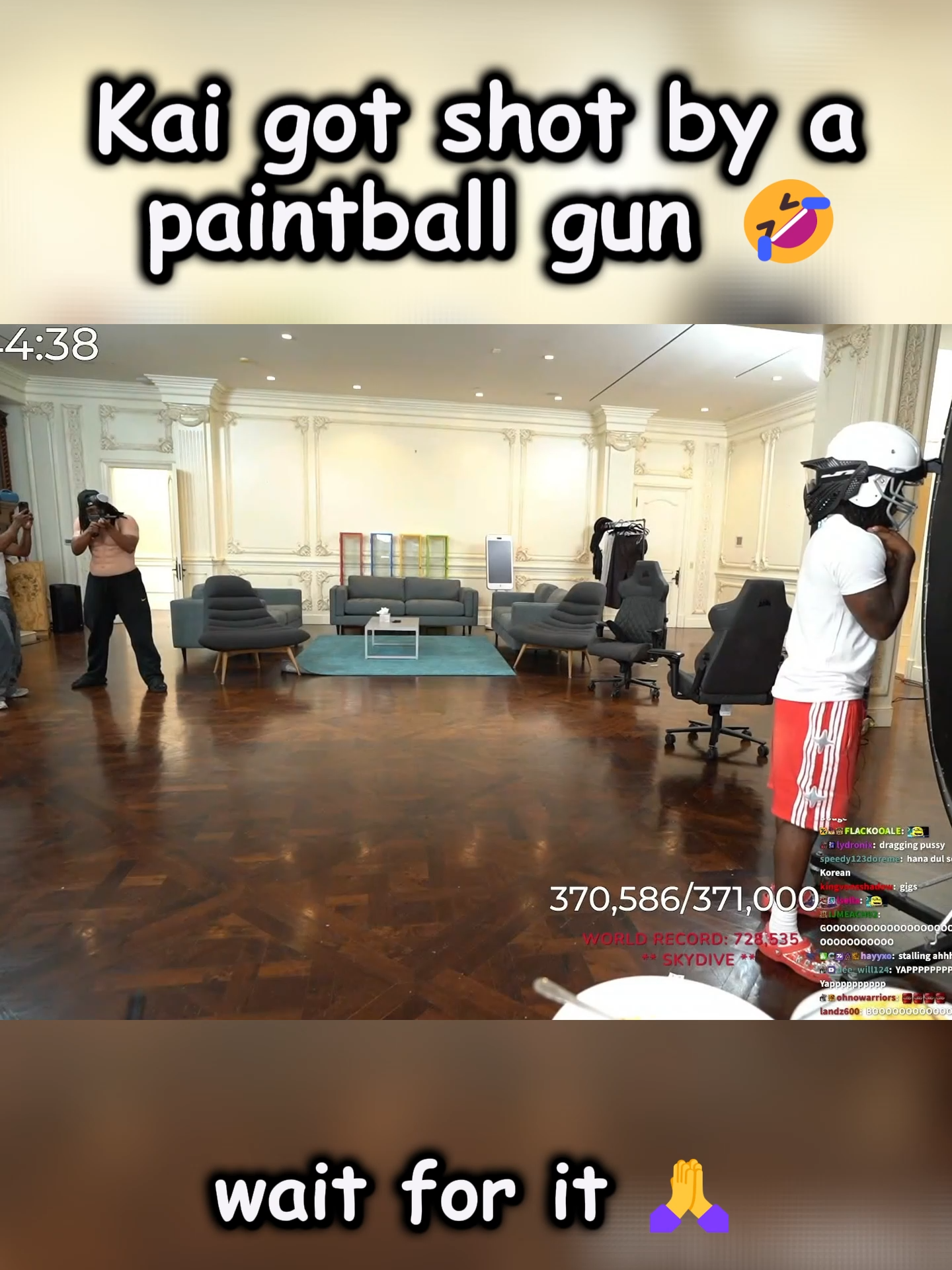 KAI GETS SHOT BY A PAINTBALL #kai #mafiathon3 #kaicenat #agent00 #rakai