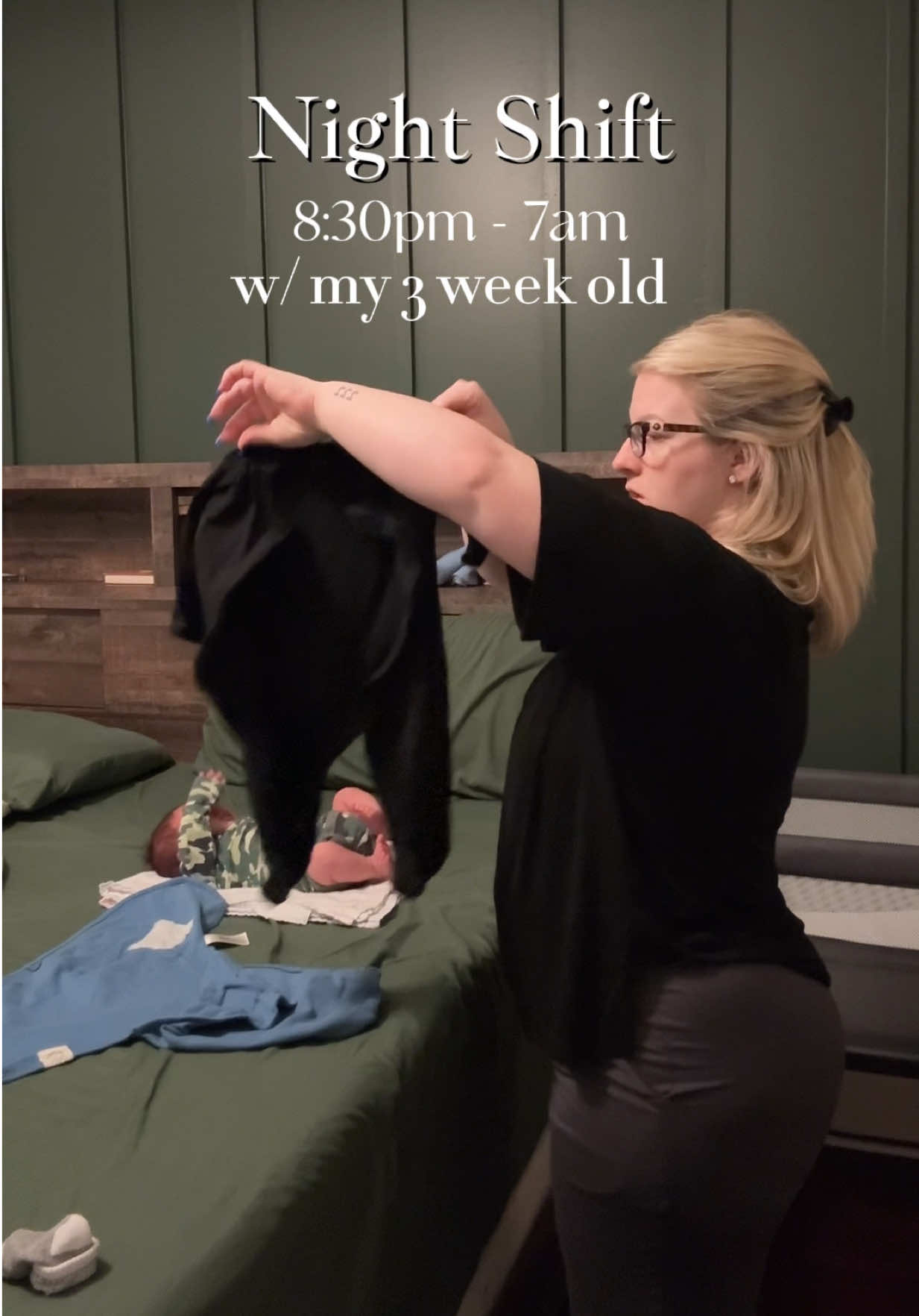 Join me for a night with my 3 week old 💙 #postpartum #postpartumjourney #postpartumrecovery 
