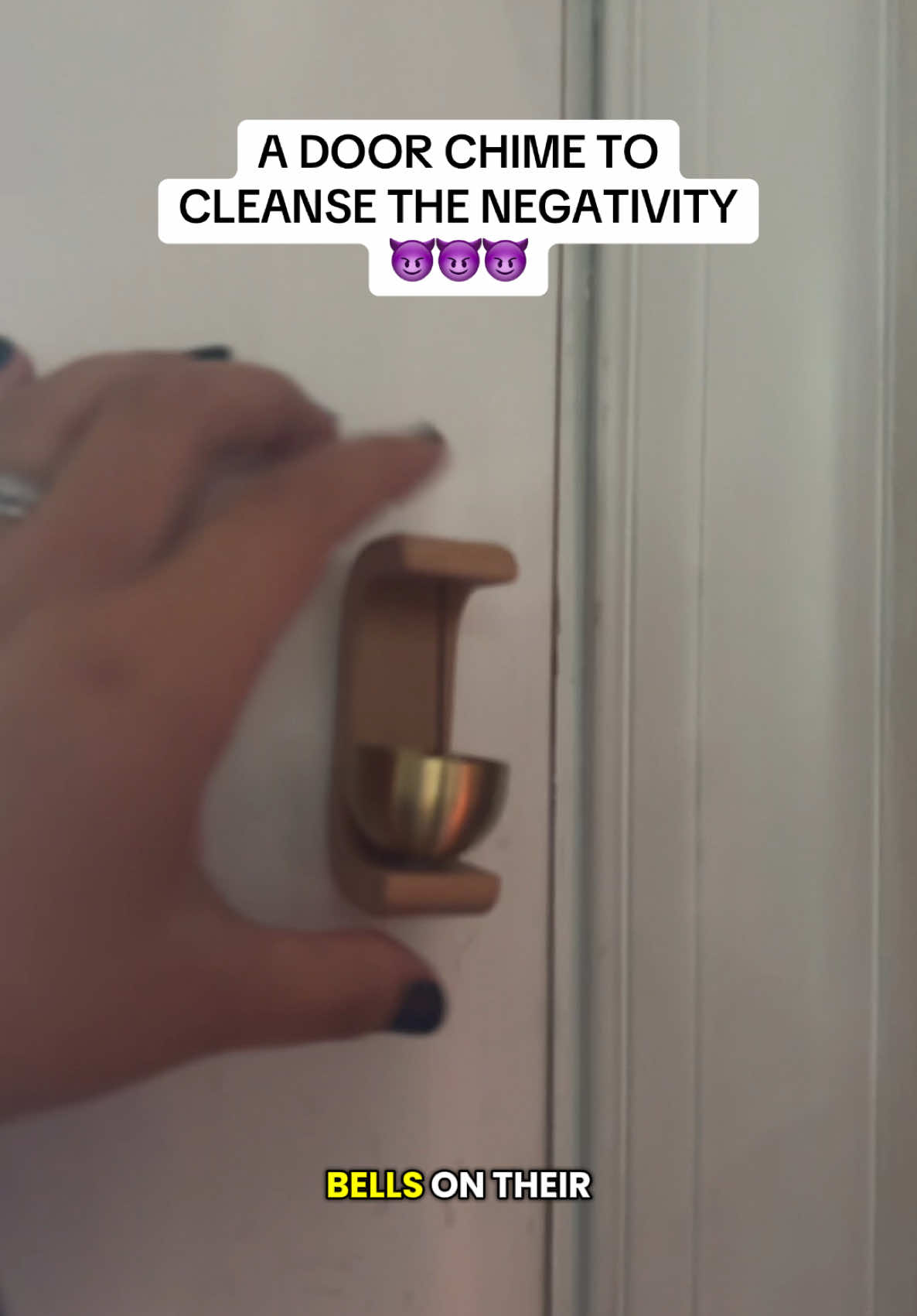 I use my door chime to do some frequency cleansing but if you just wanna keep track of ur husband that’s cool too #doorchime #negativeenergyremoval #frequencyhealing #soundcleansing #witchtok #tiktokshoprestock 