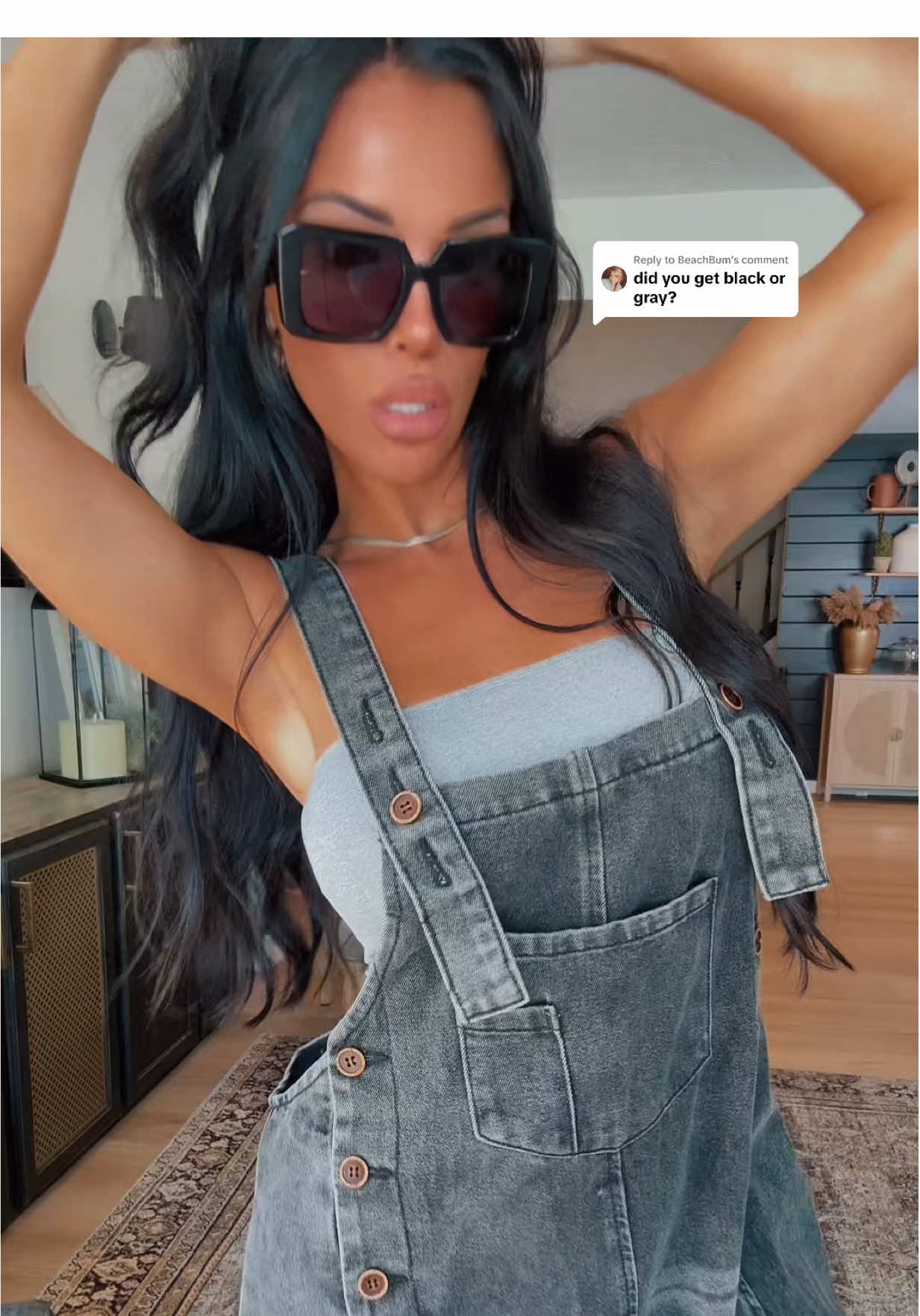 Replying to @BeachBum the cutest overalls ever!!! #overall #jumpsuit #denim #overalloutfit #distresseddenim 