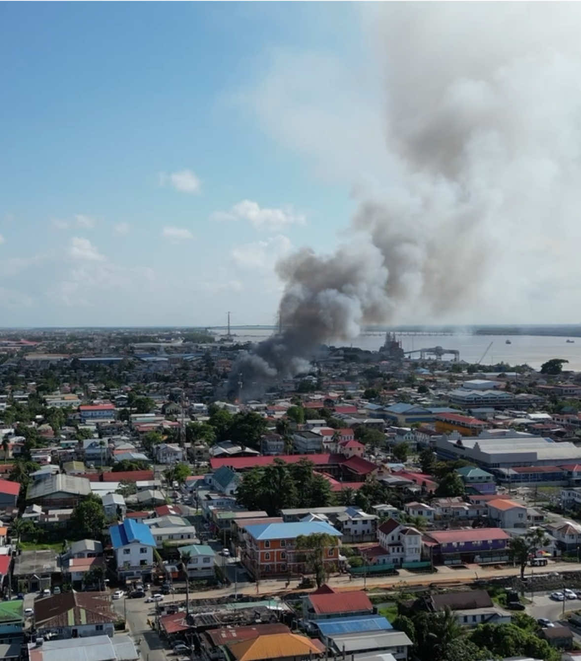 A massive blaze has destroyed several buildings along James Street, Albouystown  (Video: News Room/ September 11, 2025) #fire #news #newsroom #update 
