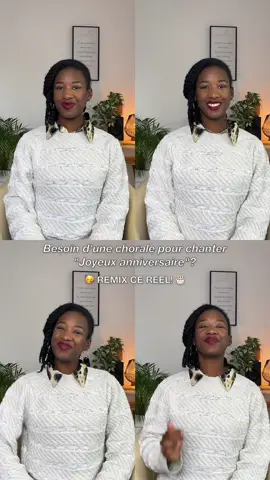 🎤 Je suis ta chorale perso pour ce jour special 😉🎂 👉 remixe ce Reel et je t’accompagne! On chante ensemble et je te laisse dire le prénom de la star du jour✨🥳 🔖 Enregistre ce Reel, il pourra toujours servir le jour J 👀 #JoyeuxAnniversaire #RemixCeReel #Anniversaire #ChanteAvecMoi #ChansonAnniversaire