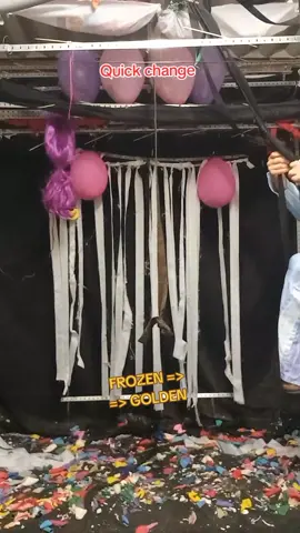 Quick change FROZEN => GOLDEN !  #letitgo #golden #goldenbuzzer #huntrix #bgt 