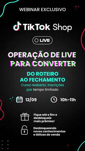 Amanhã, 10h, aqui no perfil. Aprenda táticas de live que convertem e desbloqueie cupons com superdesconto!🔥 #tiktokshop #SejaVendedorTikTokShop #tiktokshopbrasil #tiktokbrasil #tutorial #live 