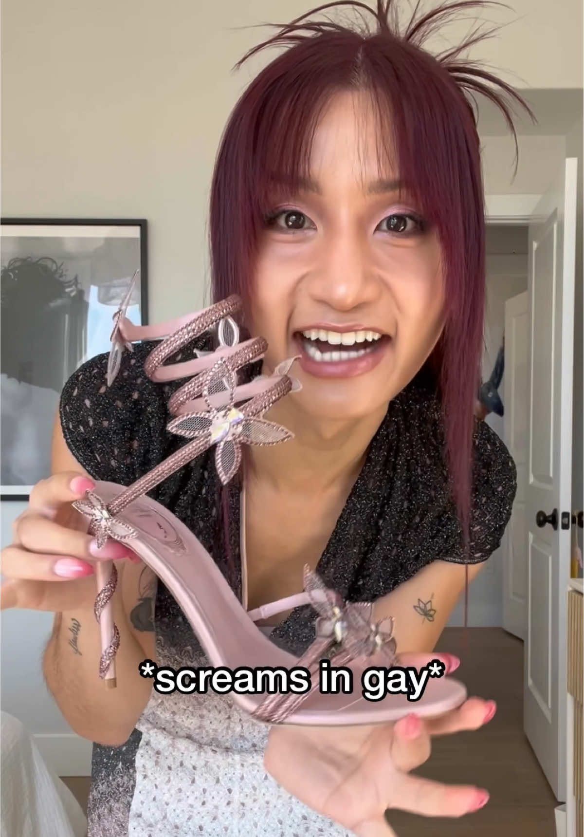 Get ready with me for the Demon Slayer: Kimetsu no Yaiba Infinity Castle movie premiere! Thank you @crunchyroll for having me 🥰 In theaters September 12! #demonslayer  @Charlotte Tilbury Beautiful Skin Foundation and Lipstick in Super Model @LAWLESS Beauty Cream Blush in Angel @Morphe Cosmetics 39S Palette @Half Magic by Donni Davy Glitterpuck in Dopamine Sparkle @Haus Labs Highlight in Pink Amethyst  @makeupbymario Plumping Lip Serum in Rosewood Glow Vintage @missoni dress from @intoarchive  @ReneCaovilla Butterfly Heels @newbottega Brick Cassette in Travertine 