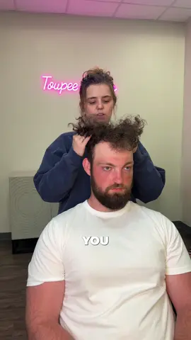 I don’t know about you, but he’s finally feeling 22✂️🥵 #toupee #hair #bald #hairsystem #sandiego 