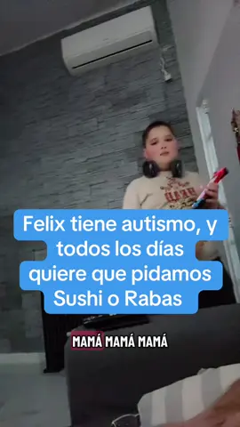 Felix tiene autismo, y  todos los días  quiere que pidamos  Sushi o Rabas #autismo #fyp #parati #sushi #rabas 