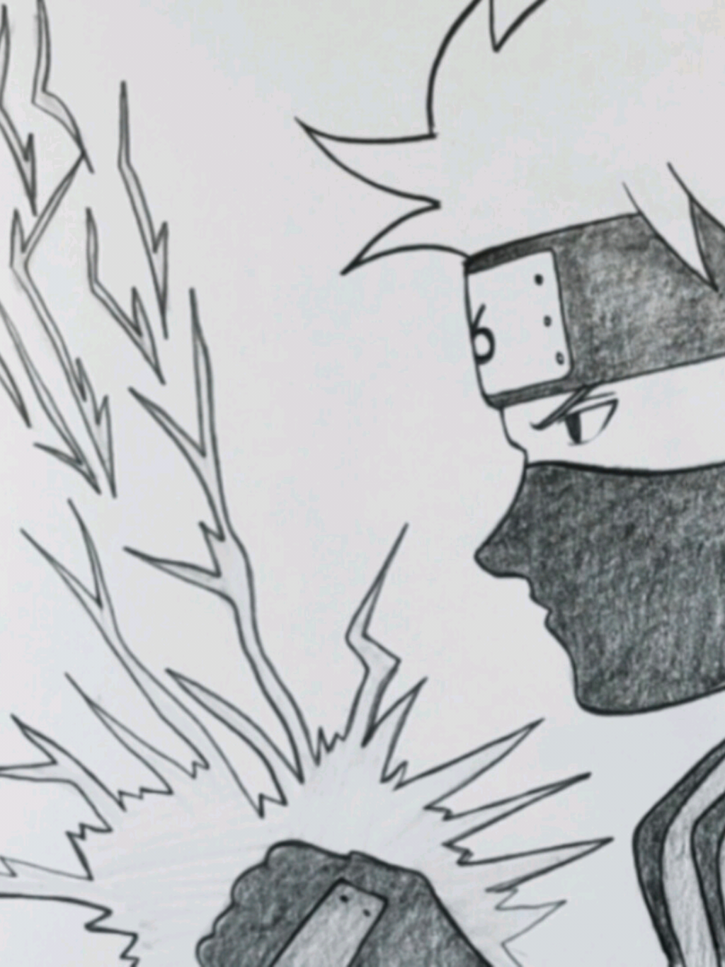 kakashi Drawing step by step #dailydrawing #drawingwithpencil #kakashi #drawings #animedrawing 