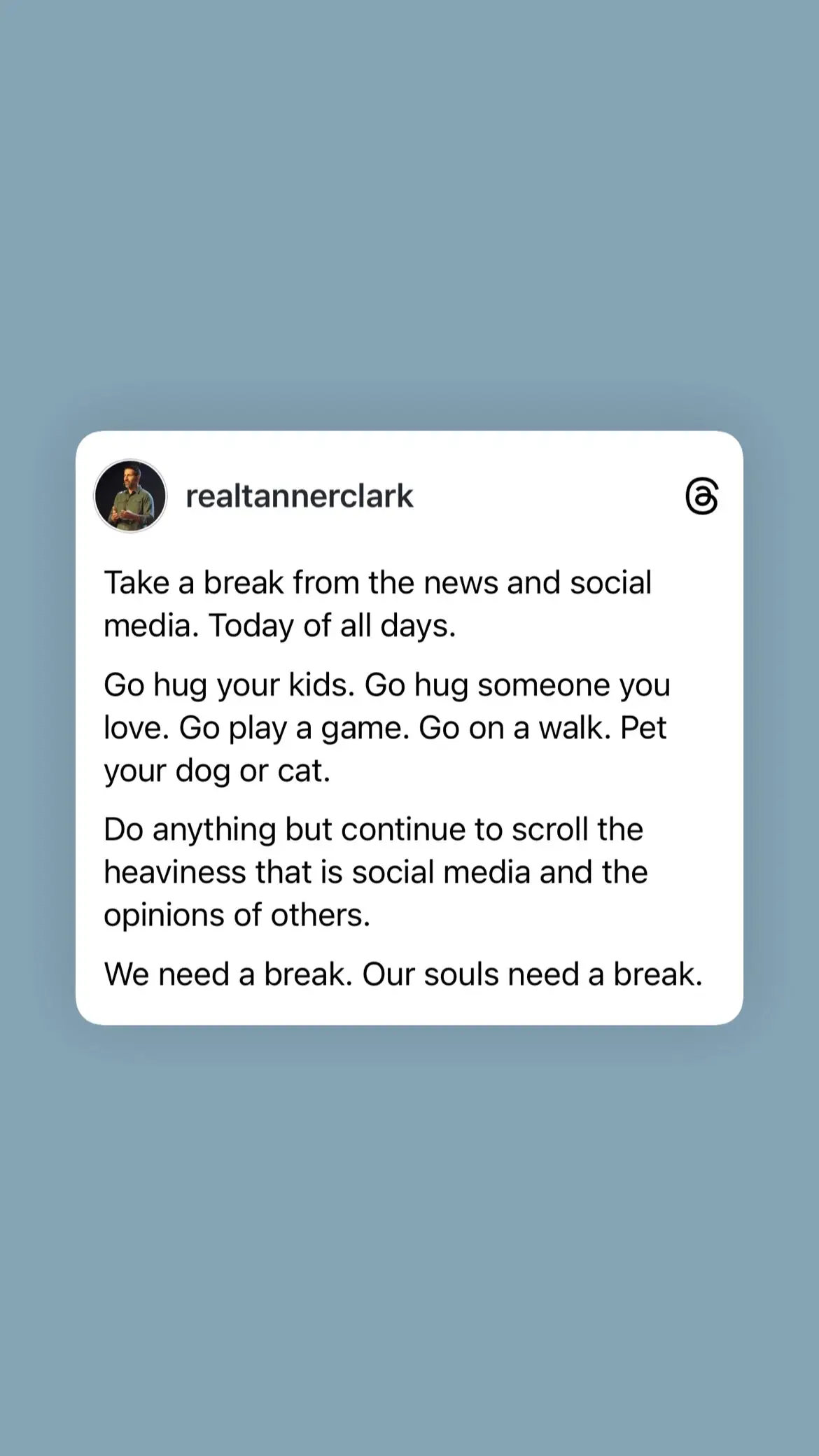 Take a break. Your mind, body, and soul needs it. Less scrolling. Less consuming the today’s tragedies. Less battling people who disagree with you. Take the night off of social media. It will help ❤️💛 #MentalHealth #mindset #protectyourpeace #mindset #protectyourenergy 
