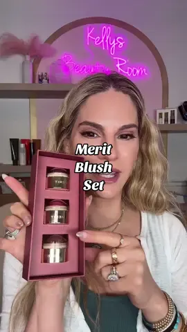 These mini flush balms are the perfect gift idea for yourself and everyone u know. 3 perfect shades one limited. Such an amazing set! @MERIT Beauty #blush #cleanbeauty #meritbeauty #creamblush #tiktokshopcreatorpicks 