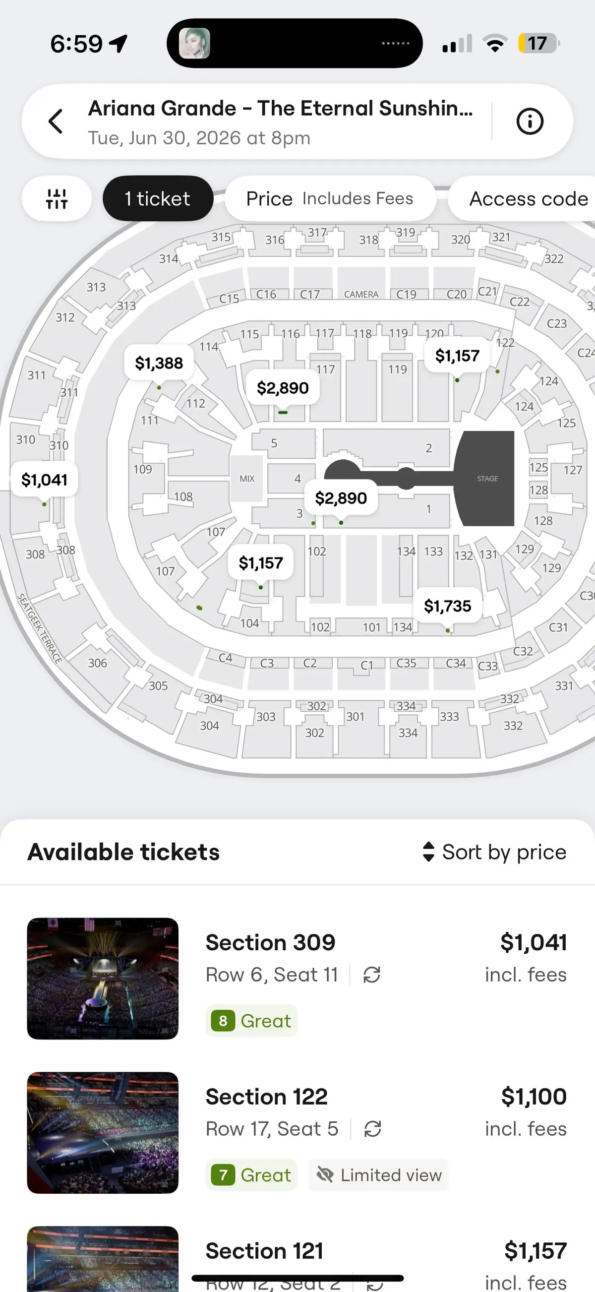 THIS.IS.WRONG. when is re-selling going to be addressed and controlled by these greedy companies??? @SeatGeek @Ticketmaster be ashamed! • #arianagrande #eternalsunshine #seatgeek #eternalsunshineworldtour #amerantbankarena 