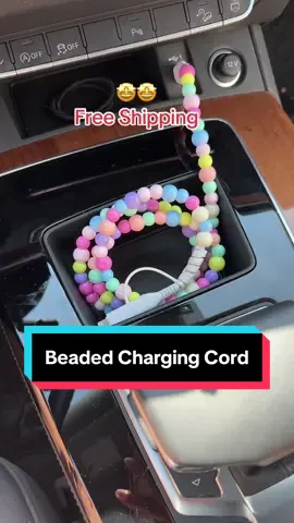 But make it cute. This beaded phone charger cord is so fun and unique.  #beadedphonecharger #AestheticPhoneAccessories  #CuteChargerCord #trendytechaccessories #phonecharger 