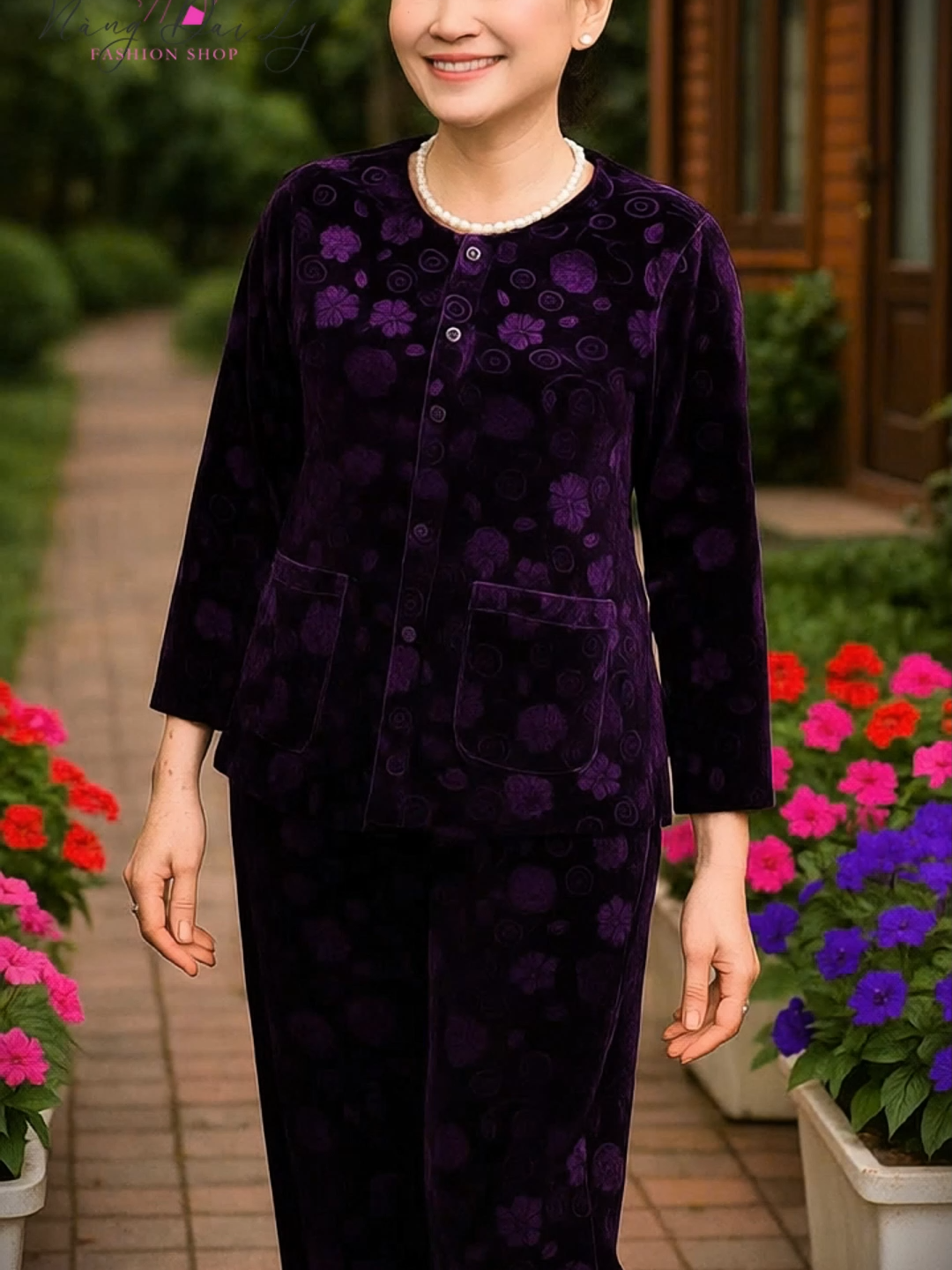 ✨ Đừng tiếc một bộ đồ đẹp cho mẹ – vì đó là món quà hiếu thảo ❤️ 🛍️ Đồ bộ nhung Hàn cao cấp, hoa văn tinh tế, size 35–80kg.#nangdaily #botrungnien #quatangme #thoitrangtrungnien #bodotrungnien #quatangmechong #boluatrungnien #thoitrangnu #bonhung