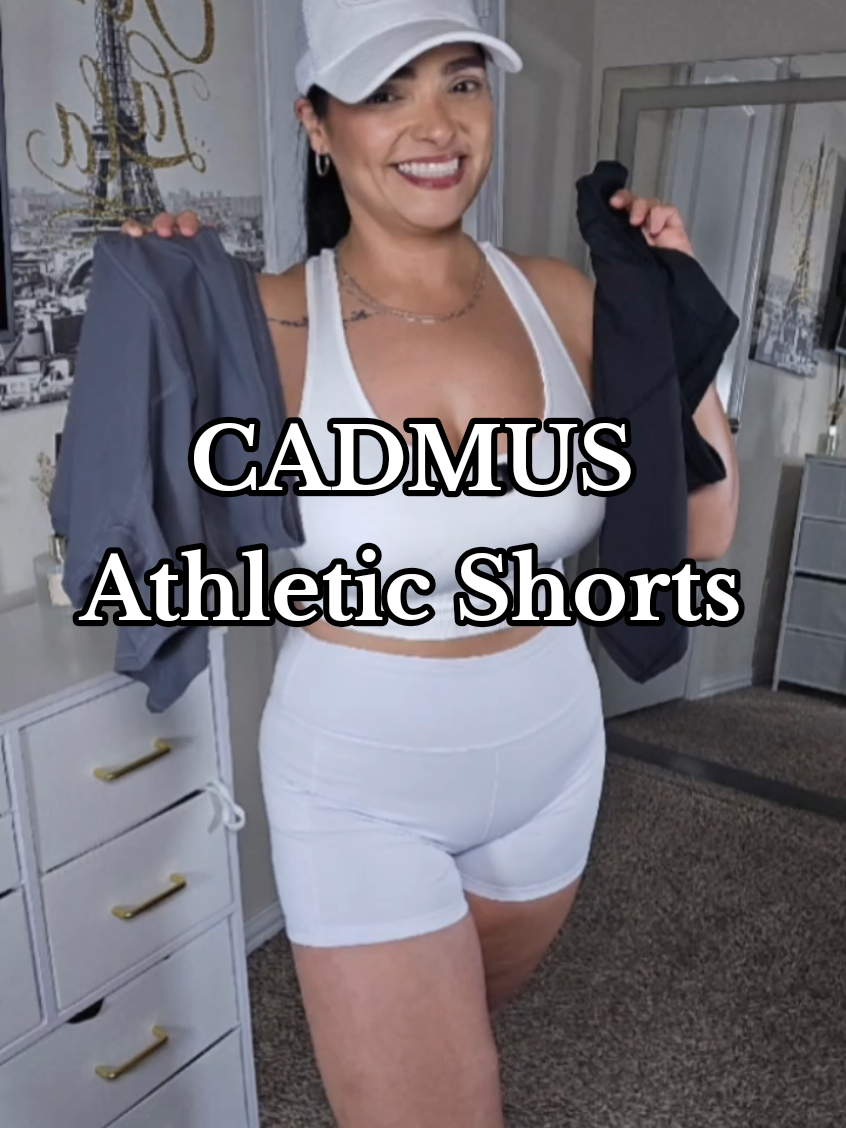 CADMUS Athletic Shorts. Pantalones cortos deportivos de gimnasio, pantalones cortos de yoga de licra de cintura alta con bolsillos profundos, paquete de 3. Dale click a el carrito naranja y pide el tuyo ahora ! #viralontiktokshop #athleticshorts #shorts #cadmus #tiktokshop 