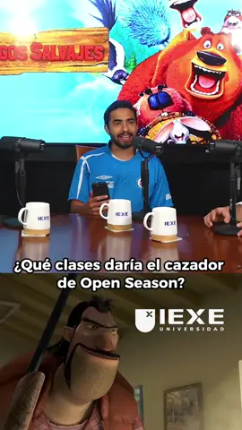 ¿Qué materia impartiría el cazador de Open Season en @IEXEUniversidad? 🐻😅 #Humor #Podcast #OpenSeason #AmigosSalvajes 