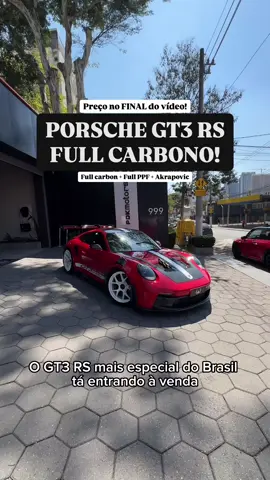 O primeiro Porsche 911 GT3 RS FULL carbono do Brasil está entrado à venda na PDK Motors! Esse é um projeto executado pela Easy Parts com peças da 1016 Industries! E sim! Todas as peças de plástico viraram de fibra de carbono!  A carro chegou hoje na PDK, ainda vai para preparação e vão fazer as fotos do anúncio, mas se você tiver interesse corre! Já entra em contato com eles pq, vai por mim, a hora que anunciar vai sumir!