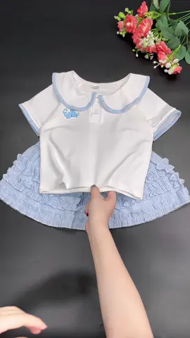 Set áo kèm chân váy bé gái #vaybegai #vayxinhchobe #vaychobe #thoitrangtreem 