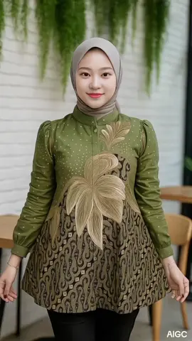 #batikwanita #atasanbatikwanita #batikwanitakerja #outfitngantor #blousebatik 