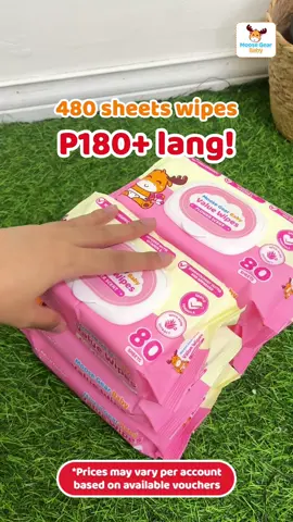 BIG SAVINGS ON WIPES BUNDLE! ✨ Get our 6-Pack Flower Scent Value Wipes for only ₱180+! Enjoy gentle, safe, and affordable clean care for you and your little one! 💧 IMPORTANT NOTE 📌 MGB Fam, please note that prices may vary per account depending on available vouchers. Shop bundles now! #moosegearbaby #moosegearbabyvaluewipes  #MomsofTikTok #babywipesrecommendation #babywipesbundle 