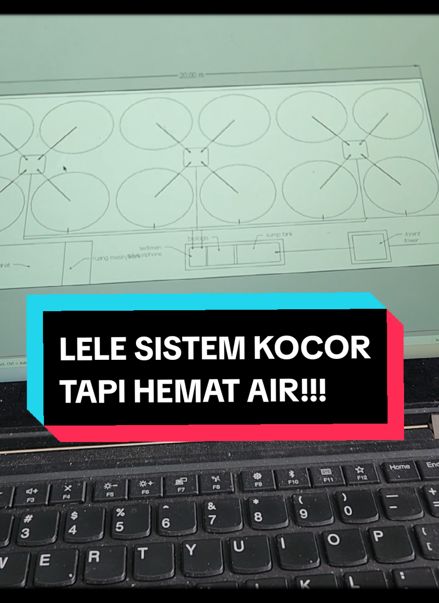 ukuran lahan D3 x 12 unit rencana untuk budidaya lele, sistem kocor tapi tetap bisa menjaga lingkungan dari bau pembuangan... #budidayaikan #lele #kumis #ipal #kolam 