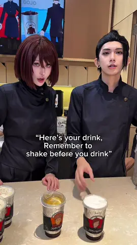 Remember to shake well🫰🏻🥤 Gojo - @Hiru Hiryuuro 飛 宅 Geto - @9Tkeefe Shoko - Me #JJK #jujutsukaisen #jujutsukaisencosplay #Gojo #gojosatoru #Geto #getosuguru #Shoko #shokoieiri 