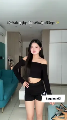 Quần legging đùi nữ co giãn tốt tôn dáng #linhlipreview #quanlegging 