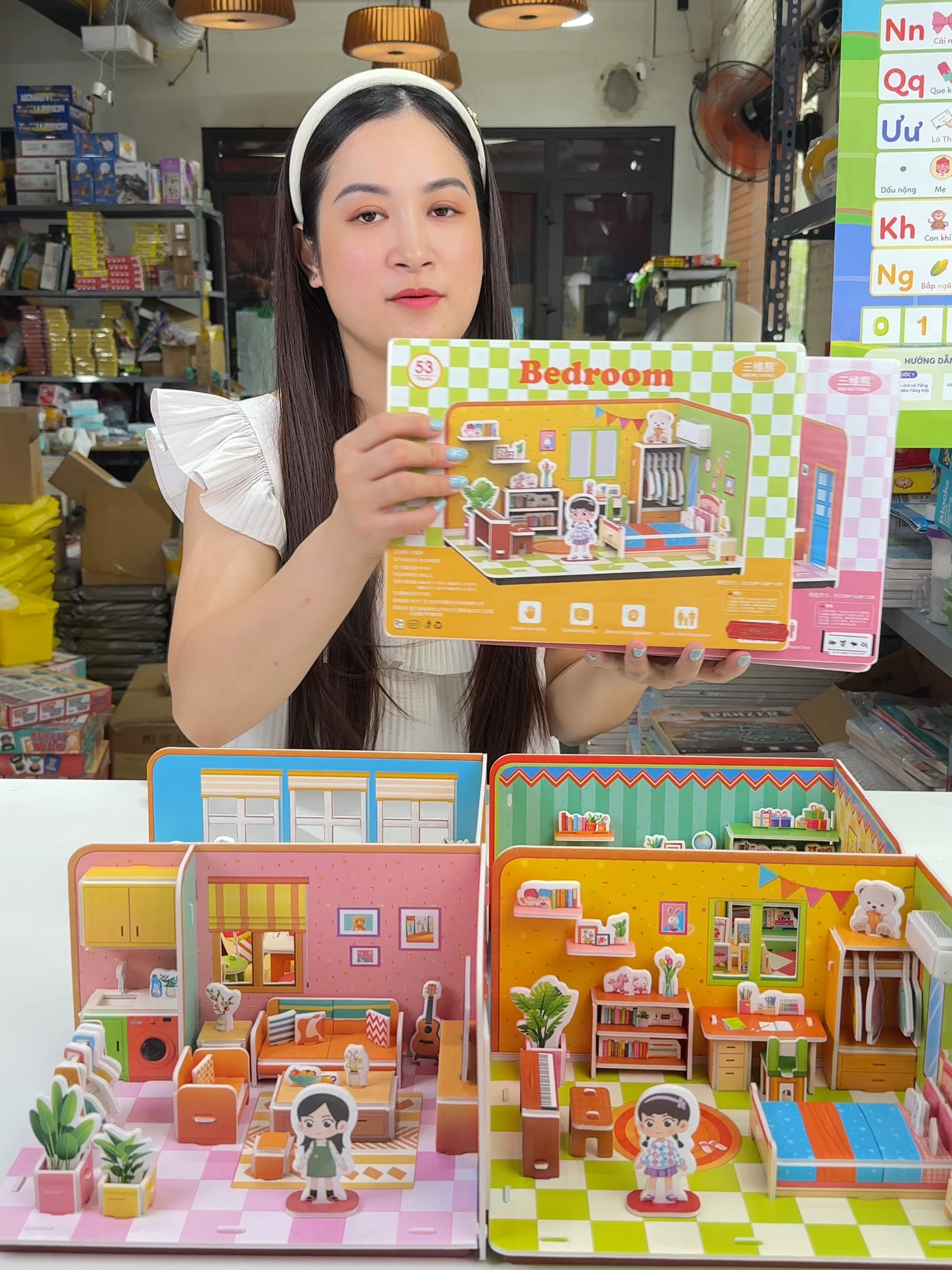 bộ xếp hình nhà xốp 3D, tăng tư duy sáng tạo cho bé, giúp con tỉ mỉ hơn #cohoaidochoi #dochoithongminh