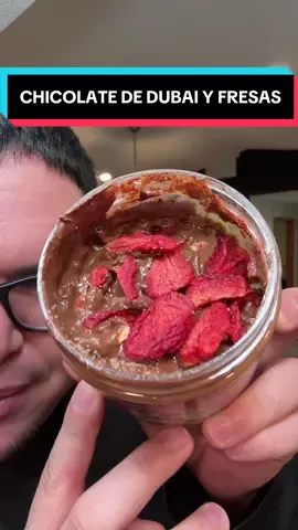 Dubai Chocolate Con Fresa 🍓 #dubaichocolate #strawberry #fresa #chocolatededubai 