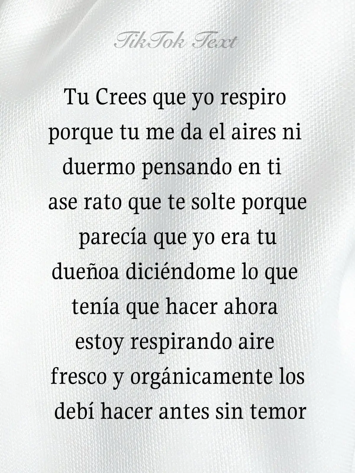 #reflexion tú crees que yo respiro porque tú me da el aires ni duermo pensando en ti estoy respirando aires frescos orgánicamente 🌙1️⃣