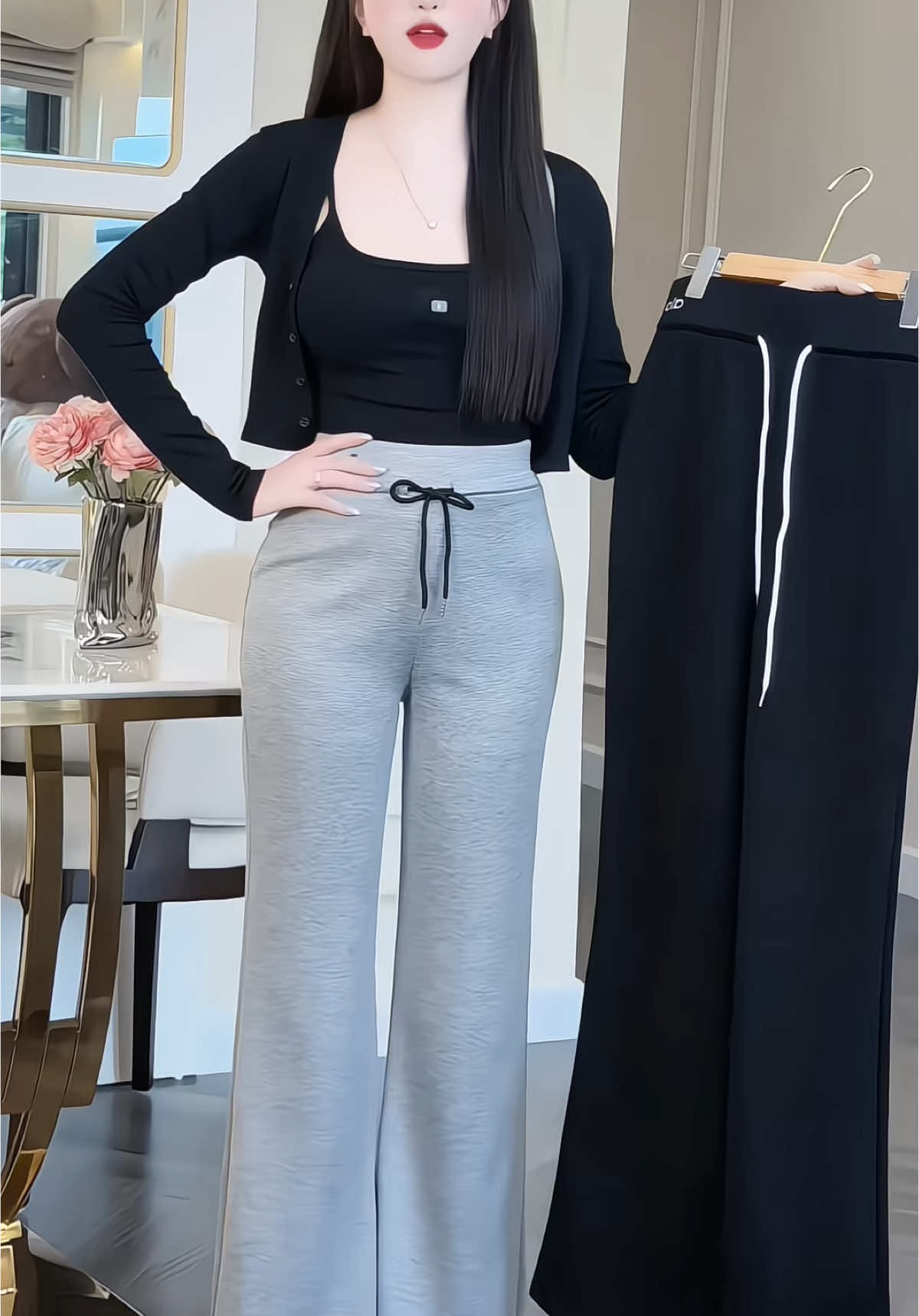 Quần Loe bassic lưng cao #fyp #xh #xuongmay308 