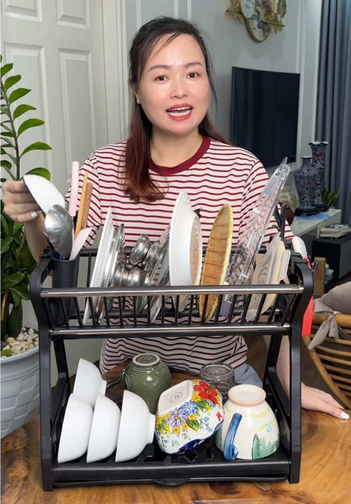 Kệ úp chén đĩa #xuhuong #telinhhome #keupchendia 