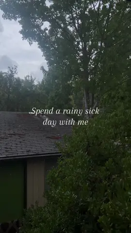 🧸🌧️🌲 trying to romanticize this because i’m on day 5 of covid. 🎀 #sickday #covid19 #aesthetic #rainyday 