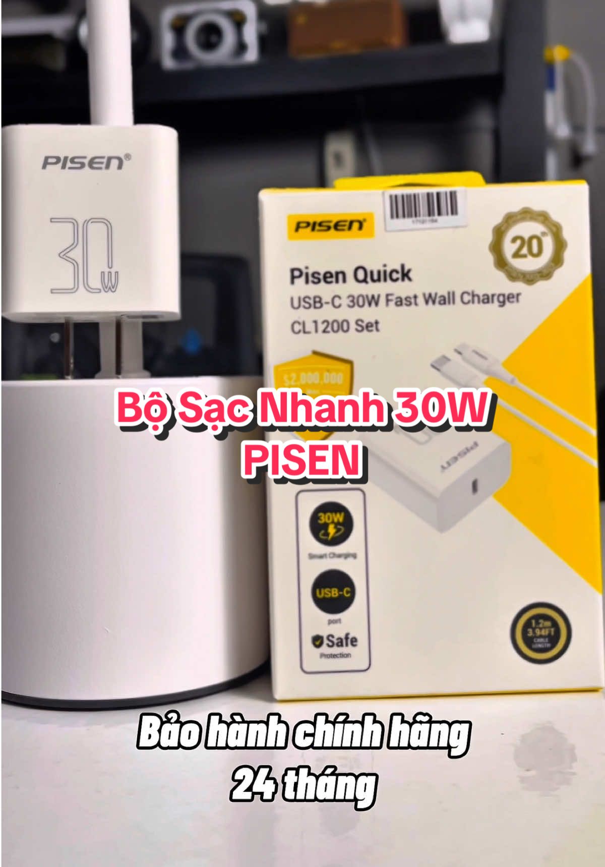 Bộ sạc nhanh 30W PISEN bảo hành 24 tháng#taphoareview386 #xuhuongtiktok #pisen30w 