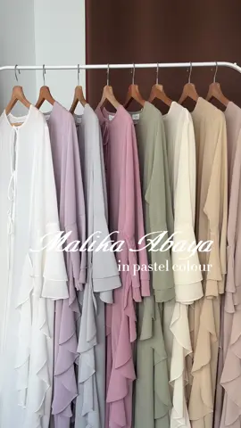 We have few selections for those who loveee Pastel colors! 🦢✨ #lightchiffon #waansyaofficial #fyp #abayastyle #abayapetite #abayaelegant #abayachiffon #abayadubai #outfitmuslimah 