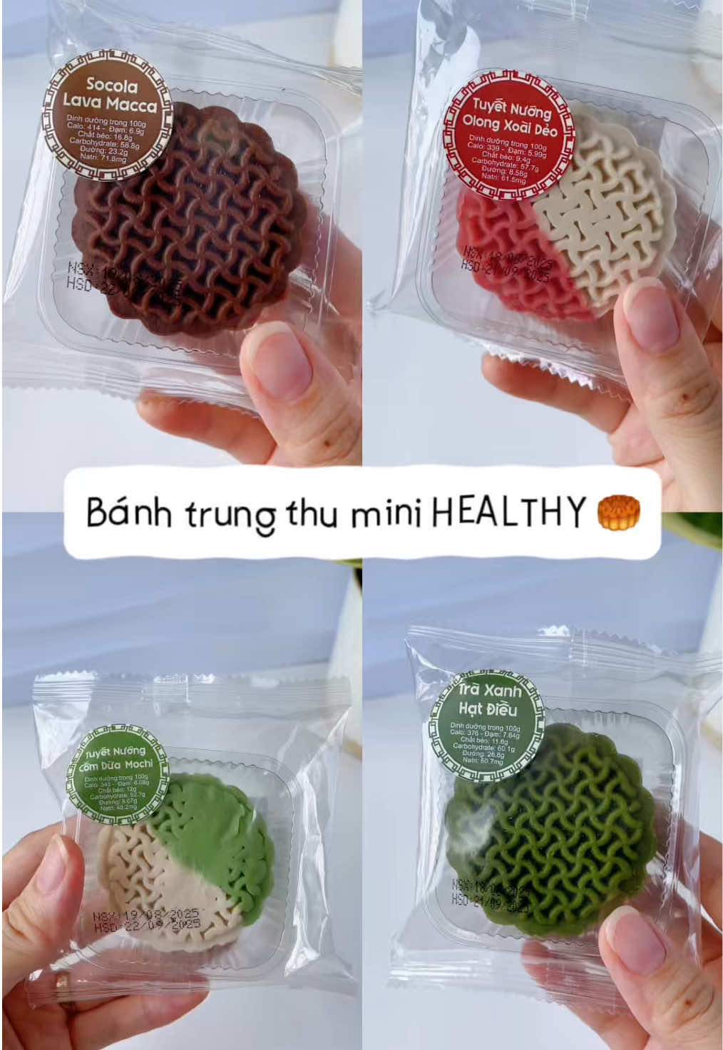 Thèm ăn bánh trung thu mà sợ  lên ⚖️ thì thử ngay bánh trung thu mini vẫn đầy vị - lại healthy nữa chứ 😉 #trungthu2025 #banhtrungthu #mochi #reviewtiktok #review 