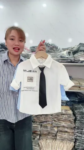 Sơ mi trắng cavat #quanaotreem #somichobe #aosomibetrai #xuhuong 