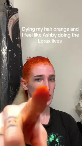 Dying my hair orange and I feel like Ashby doing the Lorax lives  @ASHBY #lorax #ashby 