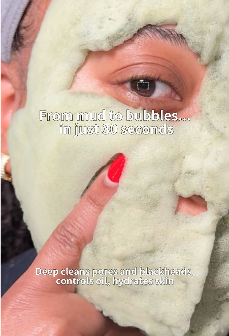 🌿 🌿 Holy Basil Bubble Cleansing Mask#bubblemask#claymask#holybasilbubbledeepmask#skincaretiktok#holybasil 