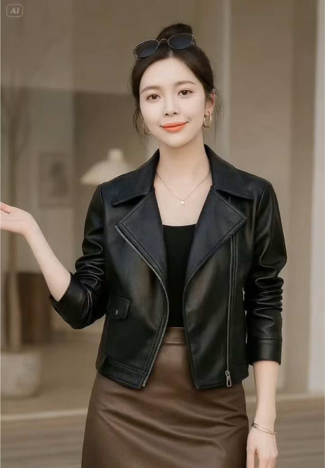 Áo Khoác Da Cho Nữ Nhỏ Nhắn, #phamducviet811 #thoitrangnu #thơitrangnu #aodepnu2025 #aodanu 