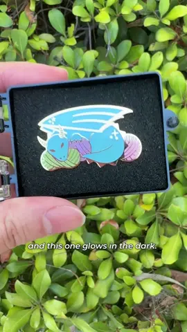 my first glow-in-the-dark pin!!! 🥰 this yarn hoarding dragon pin is now out on my Etsy #crochetergiftideas 
