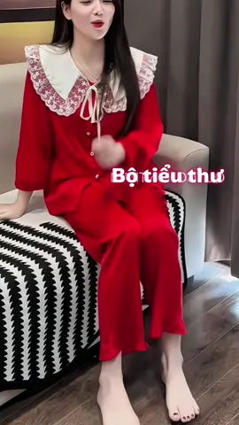 Bộ tiểu thư tay dài phối ren #dobo #dobomacnha #dobotieuthu #setdonu #xuhuong 